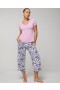 Cool Nights Cropped Pants Dreamland Stripe Blue | Women Soma Matching Sets & Separates