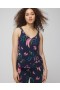 Cool Nights Shirred Strap Tank Patterned Palms Navy | Women Soma Matching Sets & Separates