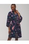 Cool Nights Short Robe Oasis Palms Black/ws | Women Soma Matching Sets & Separates