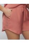 Crinkle Satin Flirty Pajama Shorts Clay Rose | Women Soma Matching Sets & Separates