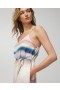 Crinkle Satin Strappy Maxi Bra Dress Dreamscape Stripe Pink | Women Soma Long Dresses