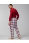 Family Pajamas Men's Pants Blanket Plaid Navy | Women Soma Pajama Bottoms