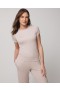 Lightweight Rib Knit Short-Sleeve Tee Heather Barely There | Women Soma Matching Sets & Separates