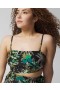 Soma Swim Bandeau Cutout One-Piece Oasis Palms Black | Women Soma Swim