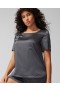 Washable Silk Short-Sleeve Tee Galaxy Gray | Women Soma Pajama Tops