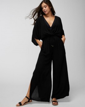 Bleu Rod India Bazaar Jumpsuit Black | Women Soma Swim