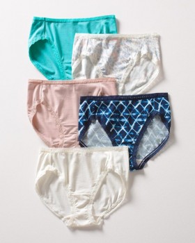 Cotton Modal High-Leg Brief 5 Pack Blissful Blue Mltpk | Women Soma Panties