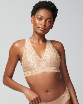 Embraceable Signature Lace Back Detail Bralette Adobe Rose/porcelain | Women Soma Bras