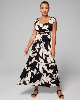 Woven Shirred Maxi Bra Dress Ornamental Paisley G Coco | Women Soma Long Dresses