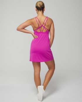  Vestido esportivo com alças nas costas 24 horas por dia, 7 dias por semana | Vestidos curtos femininos Soma