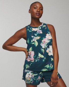  Cool Nights Tank Sketchbook Flora Dh M Pla | Conjuntos e peças separadas Soma para mulheres