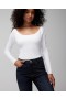  Top con scollo a barchetta e maniche lunghe a coste, nero | Top e body Soma da donna