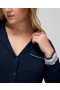  Maglia a maniche lunghe con colletto a tacca Cool Nights High-Low Nightfall Navy | Set coordinati e separati da donna Soma