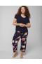  Completo a maniche corte + pantaloni cropped Cool Nights Shadow Flora M Meta/papavero | Set coordinati e separati da donna Soma