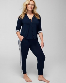  Pantaloni del pigiama alla caviglia Cool Nights Nightfall Navy | Set coordinati e separati da donna Soma