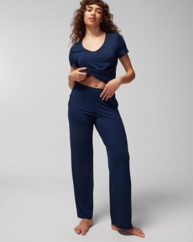  Pantaloni del pigiama Cool Nights Nightfall Navy | Pantaloni del pigiama Soma da donna