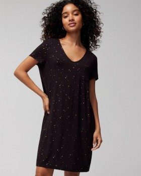  Camicia da notte a maniche corte Cool Nights Merrymaking Dot Ivory | Camicie da notte Soma da donna