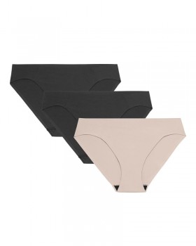  Proof Confezione da 3 Bikini anti-perdite per tutti i giorni Nero/sabbia Confezione multipla | Mutandine Soma da donna