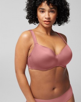  Reggiseno a balconcino liscio con supporto mozzafiato, colore rosa argilla | Reggiseni Soma da donna