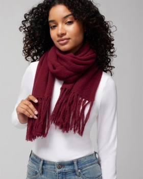  Sciarpa coperta ultra morbida color avorio | Pantofole e accessori Soma da donna