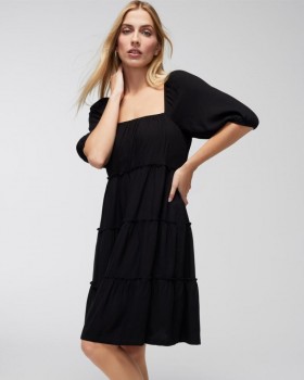  Abito corto a balze intrecciate Bungalow Palms Coconut | Abiti corti Soma da donna