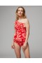  Soma Swim ラッフル ワンショルダー タンキニ トップ パルメロ フローラル G レッド | レディース Soma Swim