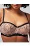  Linework Brodert Uforet Balconette BH Svart/hush | Dame Soma BH