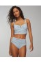 Soma Swim Seersucker Høylivede Underbukser Blå Stripe | Dame Soma Swim