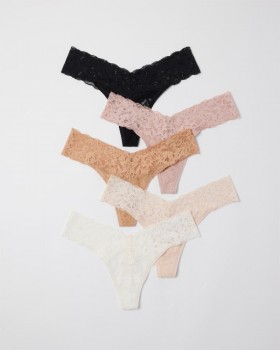  Embraceable Signature Thong i blonde, 5-pakning, basis multipakke | Dame Soma-truser
