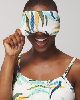 Mască de ochi Cool Nights Pacifico Palms Ivory | Papuci și accesorii Soma pentru femei