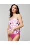  Dámske plavecké tričko Soma Bandeau Tankini Geo Fresco Tickled Pink | Soma Swim