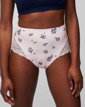  Dámske nohavičky Vanishing Tummy Retro s čipkou vo francúzskej fialovej farbe | Nohavičky Soma