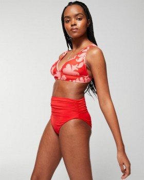  Soma Swim bikini gornji dio s dubokim uzorkom Palmero Floral G crveni | Žene Soma Swim