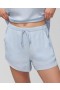 Crinkle Satin Flirty Pyjamas Shorts Peaceful Blue | Dam Soma Matchande Set & Separat