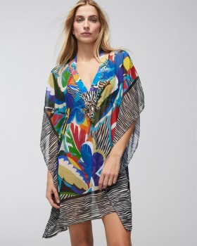  Bleu Rod The Mix Chiffong Kaftan Multifärgad | Dam Soma Swim