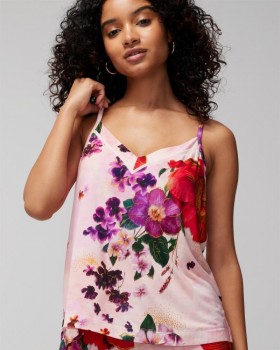  Cool Nights Sleep Cami Drama Blooms Pretty Pink | Dam Soma Pyjamastoppar