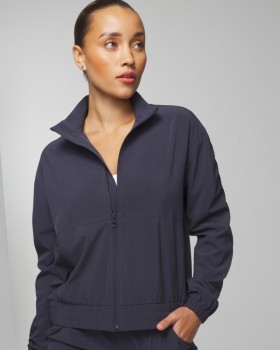 Everstretch Relaxed Zip Jacket Polar Night | Dam Soma Tröjor & Jackor