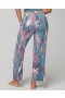  Pantalones de pijama de pierna ancha Cool Nights con estampado de cachemira azul | Conjuntos y prendas a juego Soma para mujer