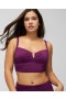  Top de bikini corto con aro en V de Soma Swim, color morado y luna | Mujer Soma Swim