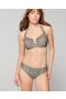 Bikini halter con escote en V y estampado paisley ornamental de Soma Swim, color lima | Mujer Soma Swim