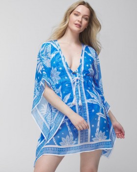 Dámské plavky Bleu Rod A Pace In The Sun Caftan Cover-Up Big Sur Blue | Soma