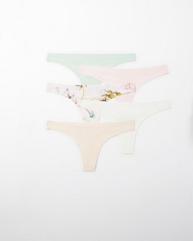  Dámské kalhotky Enbliss Soft Stretch Thong, 5 ks, Clay Rose |