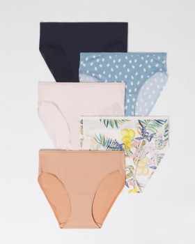  Dámské kalhotky Vanishing Edge Microfiber Hipster, 5 ks, s citronovou vůní |