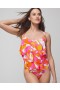 Bleu Rod Kursiv Blomster Geometrisk Overlay Badedragt i Pink Multifarvet | Dame Soma Swim