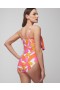 Bleu Rod Kursiv Blomster Geometrisk Overlay Badedragt i Pink Multifarvet | Dame Soma Swim