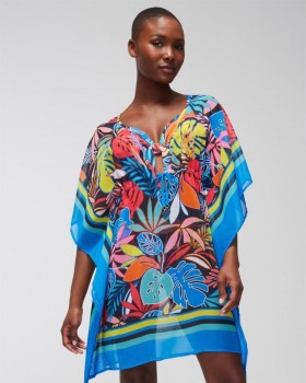 Bleu Rod Color Field Chiffon Caftan Multi | Dame Soma Swim