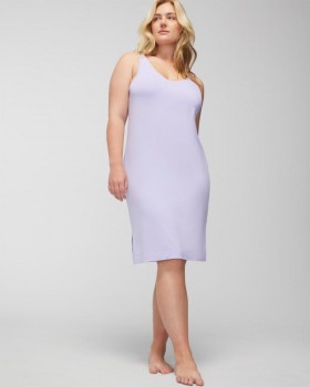  Cool Nights Midi Chemise med blondekant i vild lavendel | Dame Soma Matchende sæt og dele