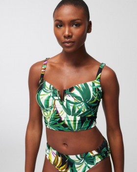  Soma Swim V-Bøjle Cropped Bikinitop Bungalow Palms Mini Elfenben | Dame Soma Swim
