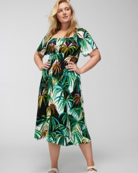  Vævet Midi-BH-kjole Bungalow Palms Kokosnød | Dame Soma Midi-kjoler