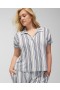  Cool Nights split-neck T-shirt met korte mouwen Annalisa Stripe Lavender | Dames Soma bijpassende sets en losse items
